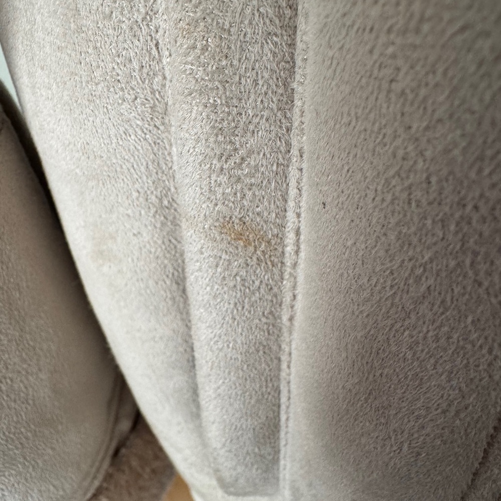 Gallery Women's Faux Suede and Fur Cozy Style Coat in Cream sized S - Picture 12 of 12